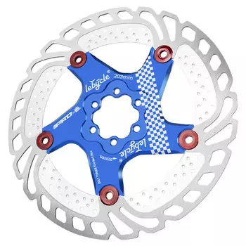 LeBycle для горного велосипеда, охлаждающий плавающий диск, шестиконтактный тормозной диск, масляная тормозная колодка, аксессуары для дисковых тормозных колодок (синий, 1 шт., 160 мм)