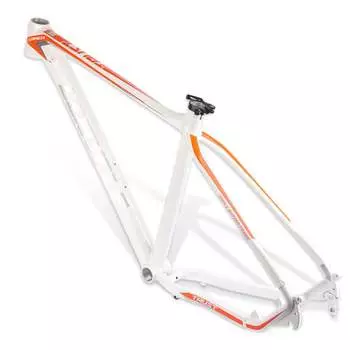 LeBycle Горный велосипед Рама из алюминиевого сплава Hardtail AM Внутренняя прокладка кабеля для бездорожья (жемчужно-белый, 16X26 дюймов)