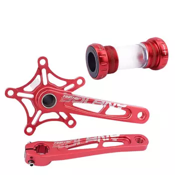 LeBycle складной велосипед, набор центральных валов, универсальные аксессуары Dahang, детали для модификации велосипеда (красный шатун, центральный вал, 1 комплект)
