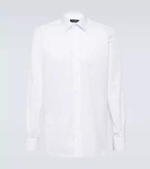 Лечче хлопковая поплиновая рубашка Thom Sweeney, белый