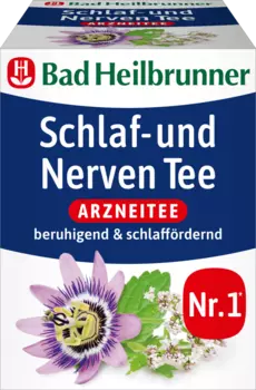 Лечебный чай сон и ампер Нервный чай (8 пакетиков) 14 г. Bad Heilbrunner