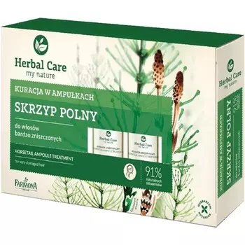 Лечение травами хвоща в ампулах для очень поврежденных волос 5 х 5 мл, Farmona