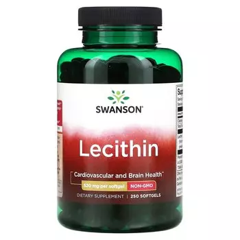 Лецитин Swanson 520 мг, 250 мягких таблеток