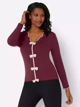 Леди вязаный свитер "Свитер" Lady, бордовый