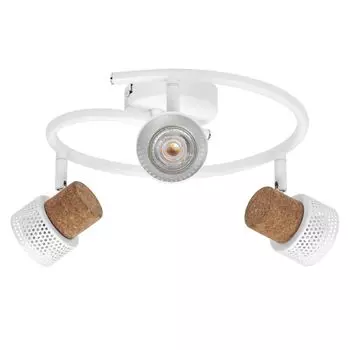 LEDVANCE DECOR SPOT CORK Spiral, 3 x 3,4 Вт, 690 лм, белый, точечный светильник, регулируемые головки, универсальный, внутренний точечный светильник, сменные светодиодные лампы, диммируемый, теплый белый цвет света, GU10