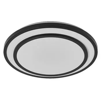 LEDVANCE ORBIS BERLIN Светодиодный потолочный светильник 490мм, черный, 36Вт, 4150лм, теплый белый цвет света, очень однородное светораспределение, длительный срок службы, стационарно установленный светодиодный модуль, круглый, класс защиты IP20...