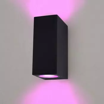 Ledvion Cube Black, Умный светодиодный настенный светильник, черный, RGBWW, для внутреннего и наружного использования, Настенный светильник, Уличный светильник, IP54