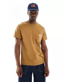 Lee – Рабочая одежда – Светло-коричневая футболка свободного кроя с карманом с логотипом
