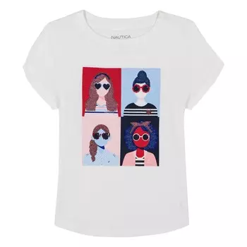 Легендарная футболка с пайетками Nautica Little Girls (4-6X), цвет Tin Grey