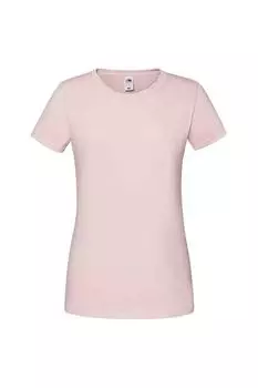 Легендарная хлопковая футболка кольцевого прядения Fruit of the Loom, розовый