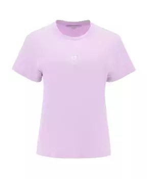 Легендарная мини футболка с сердечком Stella Mccartney, фиолетовый