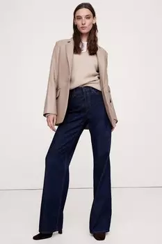 Легендарные классические джинсы с широкими штанинами Banana Republic, синий