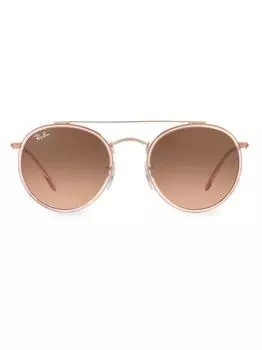 Легендарные круглые солнцезащитные очки-авиаторы RB3647 51 мм Ray-Ban, розовый