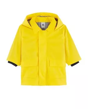 Легендарный детский плащ из переработанных материалов Petit Bateau, желтый