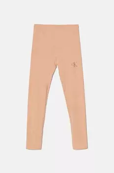 ЛЕГГИНГИ детские леггинсы Calvin Klein Jeans, оранжевый