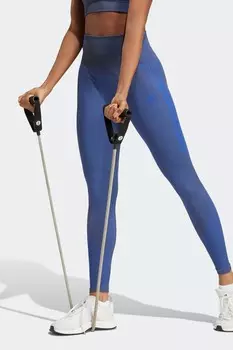 Леггинсы 7/8 из 100% льна бесшовные Adidas, синий