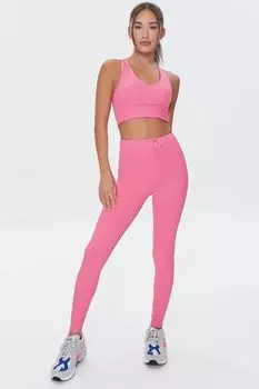 Леггинсы Active Toggle на шнурке Forever 21, розовый