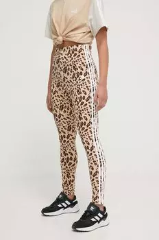 Леггинсы adidas, бежевый