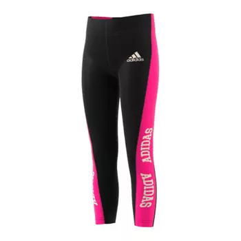 Леггинсы Adidas Cotton, черный/розовый