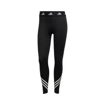 Леггинсы Adidas Performance Small Logo 3 Strips, черный/белый