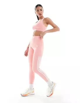 Леггинсы adidas Training all gym с карманом для телефона розового цвета adidas performance