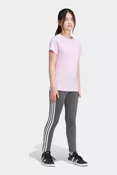 Леггинсы Aeroready с завышенной талией и 3 полосками для занятий спортом Adidas, серый