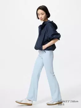Леггинсы airism soft ribbed flare короткие Uniqlo, цвет 61 синий