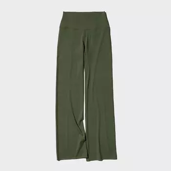 Леггинсы AIRism Ultra Stretch с защитой от ультрафиолета UNIQLO, темно-зеленый
