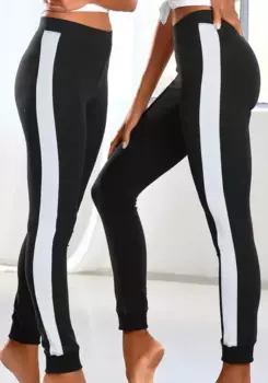 Леггинсы Arizona (2 шт.) с широкой полоской, черный