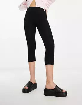 Леггинсы ASOS DESIGN Capri, черный