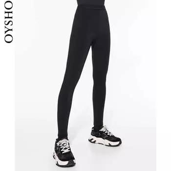 Леггинсы бархатные Oysho для йоги, черный