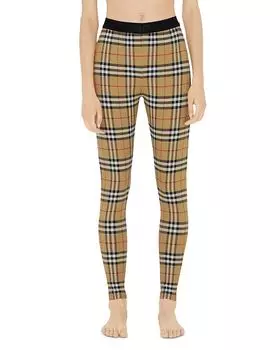 Леггинсы Belvoir Burberry, коричневый/бежевый