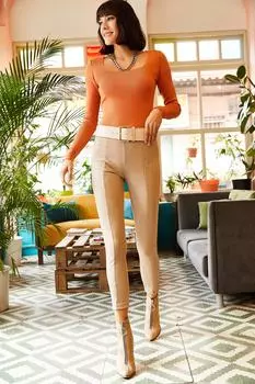 Леггинсы - Бежевый - Нормальная талия Olalook, бежевый