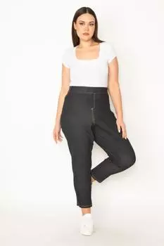 Леггинсы больших размеров - Серый - Нормальная талия ans