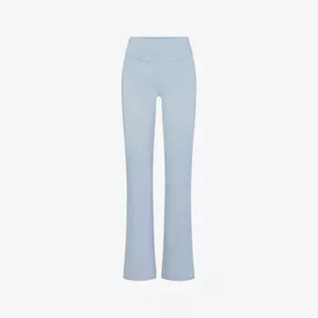 Леггинсы Bootcut с высокой посадкой из эластичной хлопковой смеси для активного отдыха Skims, синий