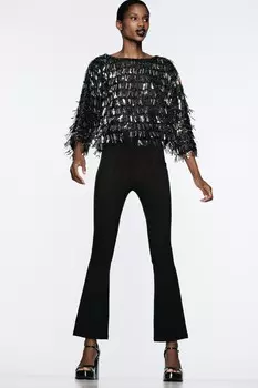 Леггинсы буткат ZARA, черный