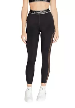 Леггинсы Calvin Klein с прозрачной вставкой, черный