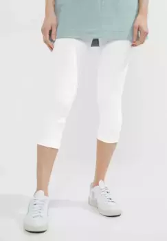 Леггинсы Cecil размером 3/4 из эластичной смеси материалов, белый