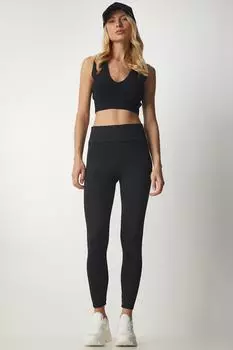 Леггинсы - черные - нормальная талия Happiness stanbul, черный