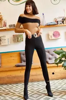 Леггинсы - черные - нормальная талия Olalook, черный