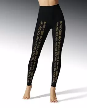 Леггинсы City с бронзовым принтом в стиле фэнтези спереди, плотность 100 ден Hyd, черный