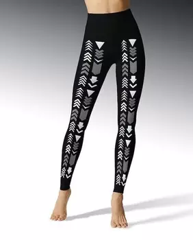 Леггинсы City с принтом «Город» и рисунком спереди, плотность 100 ден Hyd, черный