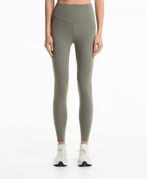 Леггинсы Comfortlux с высокой посадкой и длиной до щиколоток Oysho, средний хаки