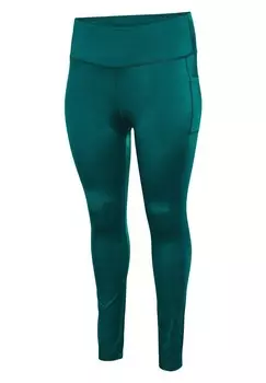 Леггинсы CURVY HIGHT WAIST TIGHTS PLUS Hummel, темно-зеленый