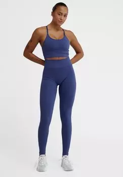 Леггинсы DEFINE SEAML SCRUNCH Hummel, синий