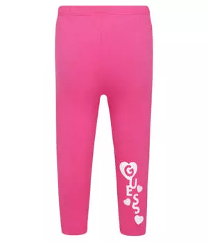 Леггинсы детские Guess с принтом, розовый