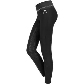 Леггинсы детские зимние для верховой езды силиконовые полноразмерные EMMA черные ELT