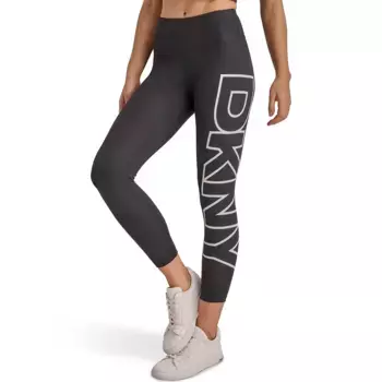 Леггинсы DKNY Balance Compression Exploded Logo 7/8 high waist, черный