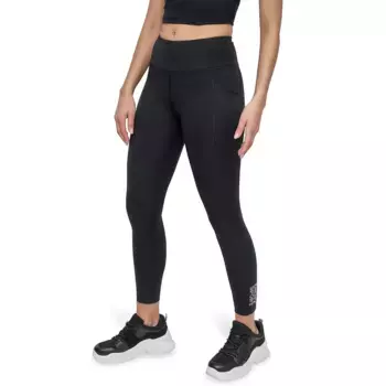 Леггинсы DKNY Rhinestone Stacked Logo 7/8 high waist, черный