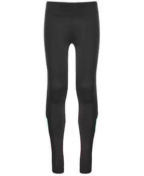 Леггинсы длиной 7/8 с цветными блоками для больших девочек ID Ideology, черный